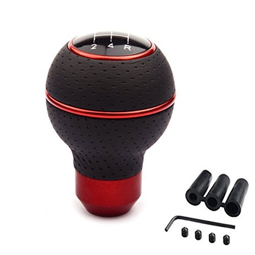 SMKJ 5 Speed Round Ball Shape Gear Stick Shift Shifter Knob Leather