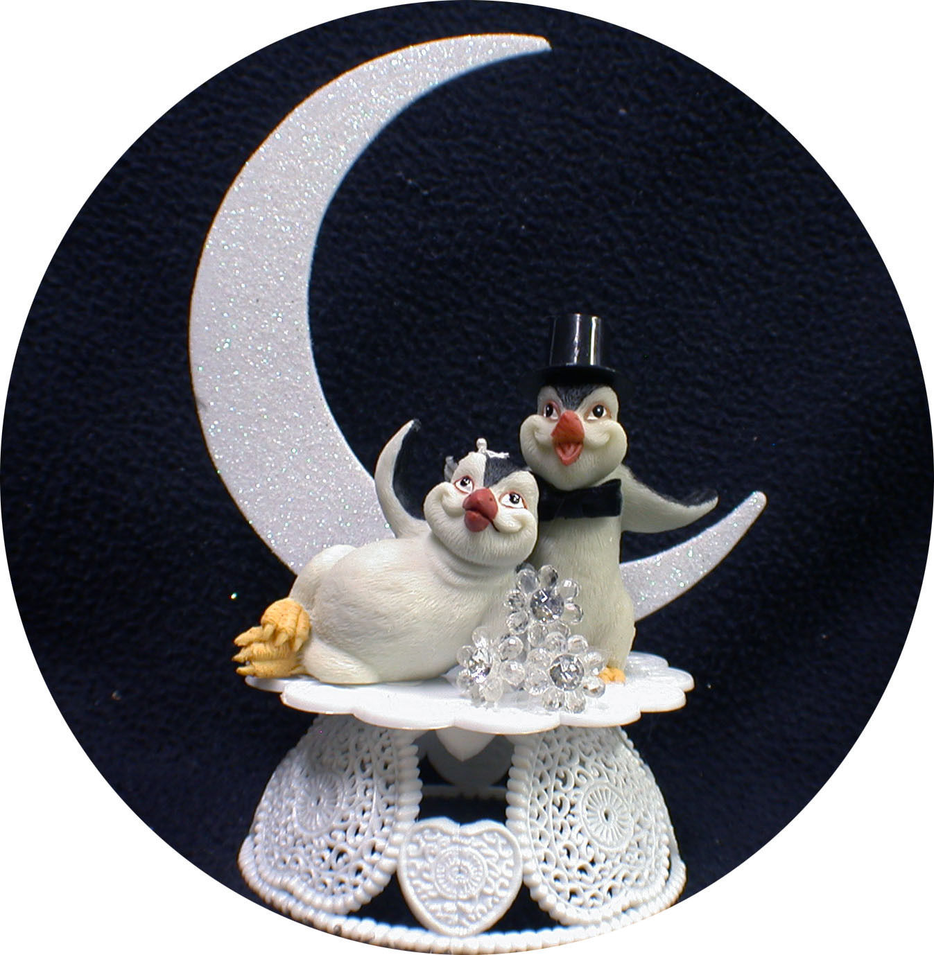 EEYORE Bride & Winnie the Pooh Groom Wedding Cake Topper Horse top 