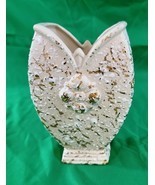 Vintage MCM California Pottery Vase White Splatter Glaze Planter USA - $14.84