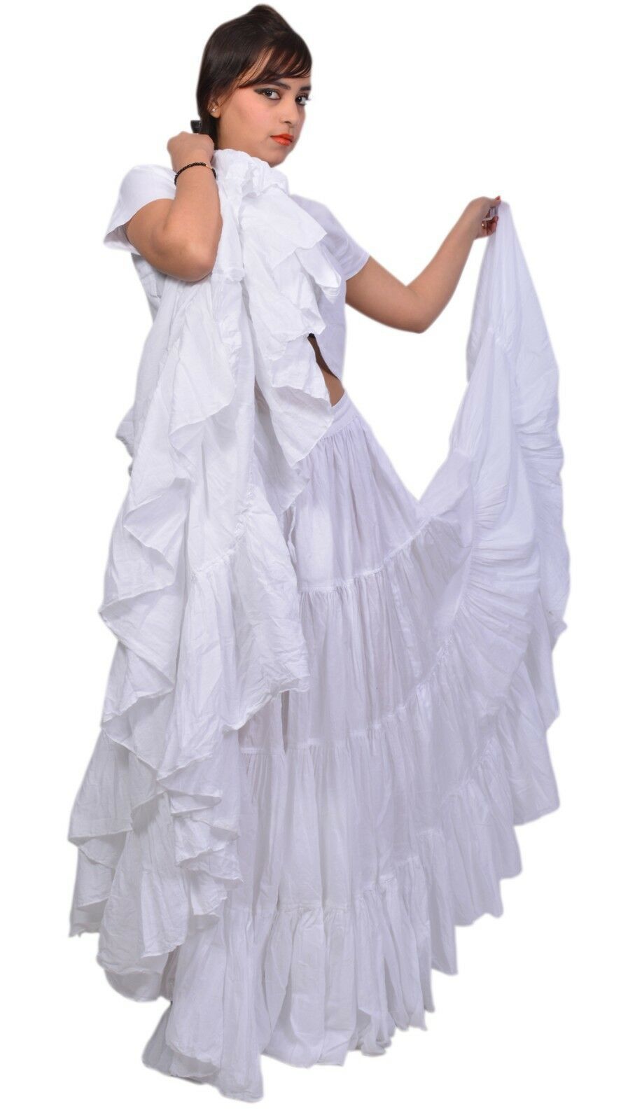Bombazo Skirt, Women's Tribal 25 Yard Skirt Belly Dance 100% Cotton