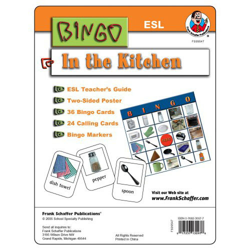 In The Kitchen Esl Bingo Game Kit And 45 Similar Items