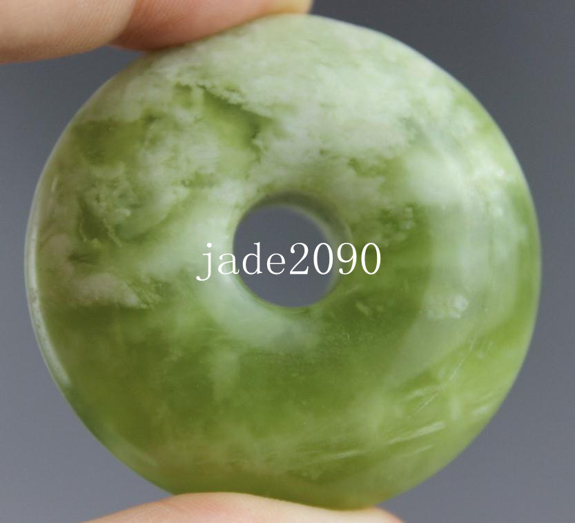 Primary image for Free Shipping - Peace buckle pendants good luck Natural green jade carved Blessi