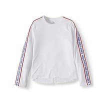 Girl&#39;s Moisture Wicking Active T-Shirt with Long Sleeves Stripe and Spli... - $17.19
