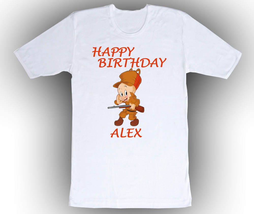 Personalized Custom Elmer Fudd Birthday T-Shirt Gift