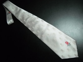Beijing China 2008 Olympics Neck Tie Silk Silver and Gold with Red Black... - $13.99
