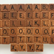 Scrabble Game Travel Edition Replacement .5" Wood Tiles - Darker Tiles - $2.00