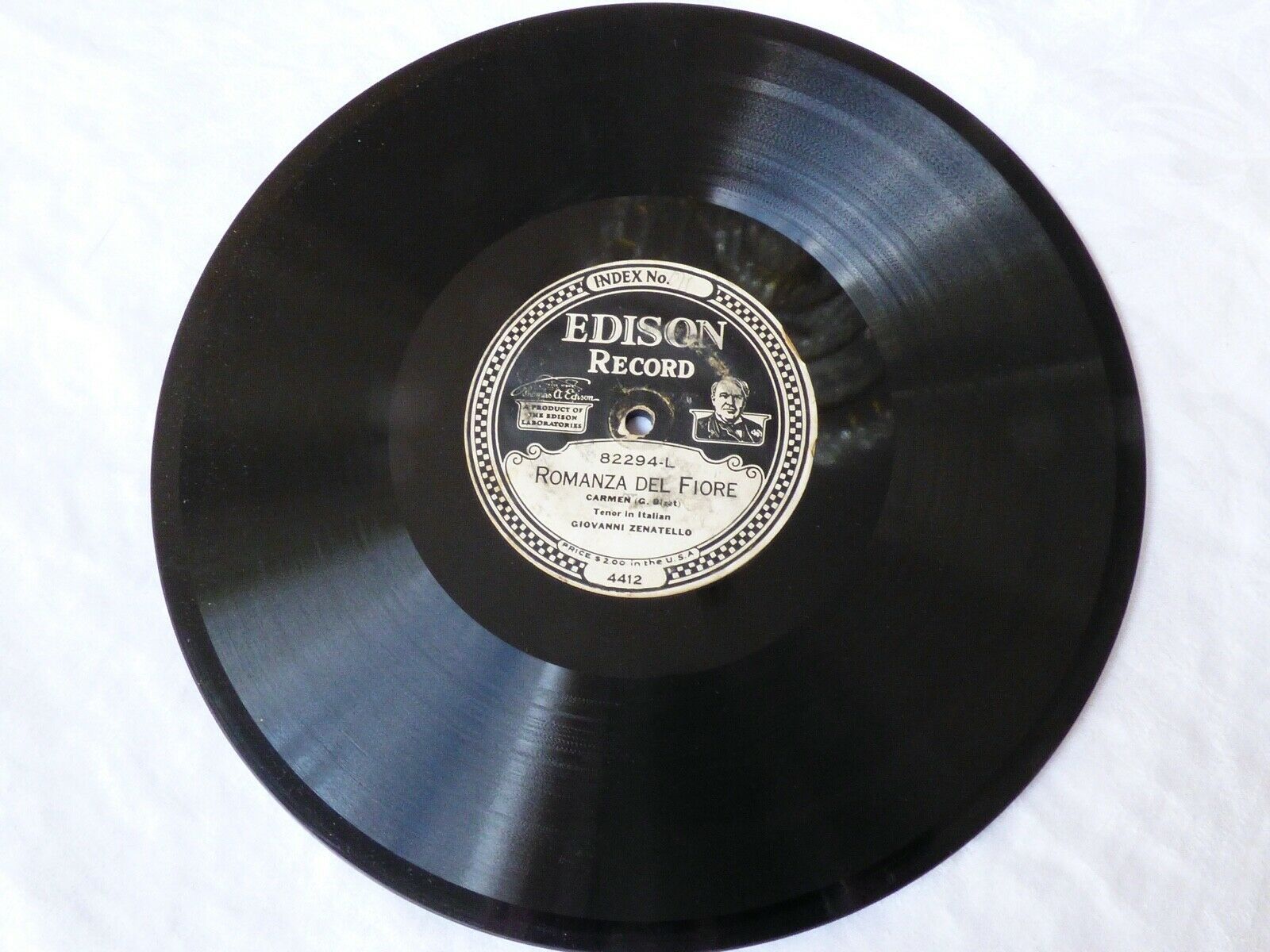 Antique 19121929 Edison Diamond Record Thick Disc Phonograph 82294