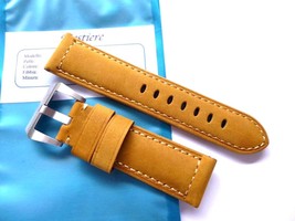 Bodhy Handmade Light Yellow Asso Leather strap 24mm - 24/22mm Compatible Panerai - $97.00