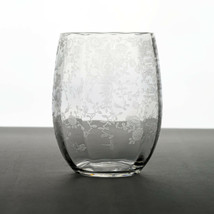 Cambridge Rose Point Etch 13oz Tumbler Glass, Vintage Elegant Optic Roly... - $69.30