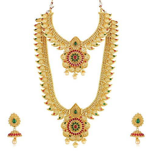 Crunchy Fashion Bollywood Style Gold Plated Traditional Indian Jewelry Necklace