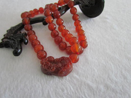 Free Shipping - Natural Red jadeite jade carved Amulet Pi Yao meditation yoga pr - $29.99