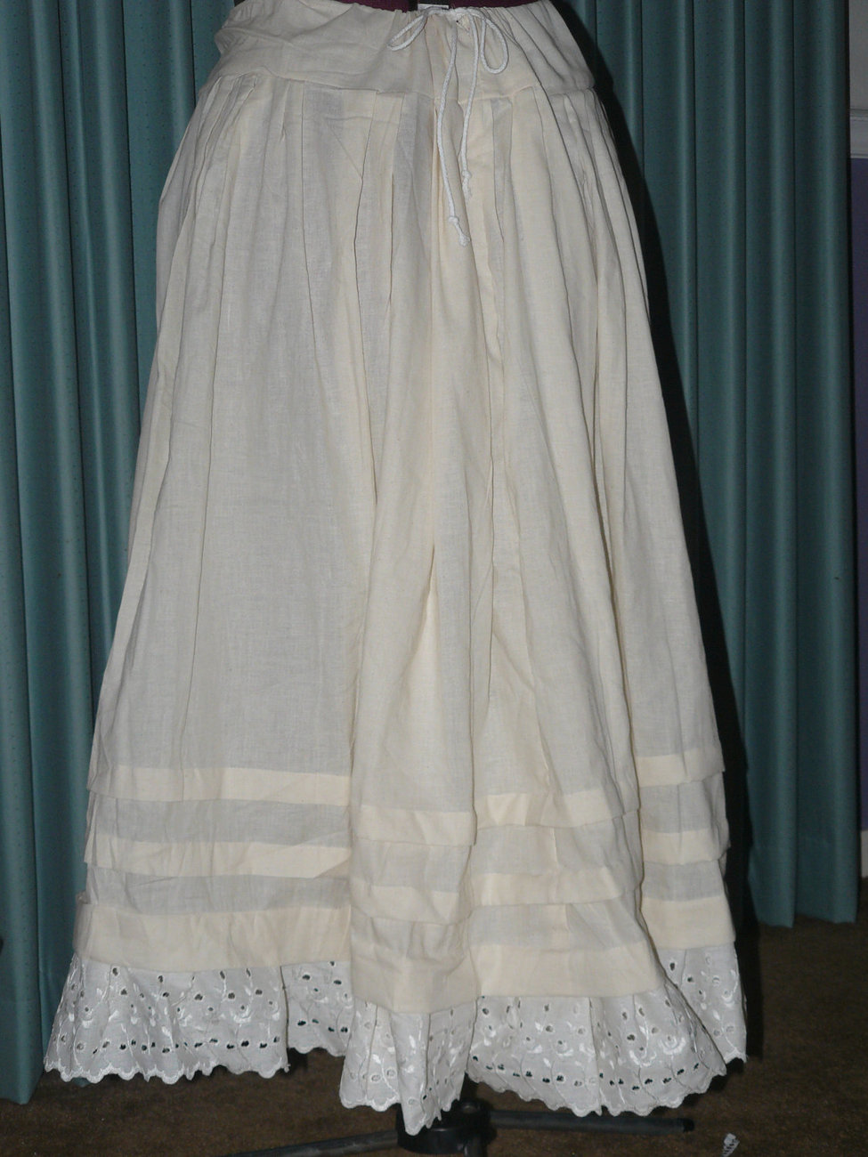 Historical Civil War Reenactment Costume Petticoat Most Colors Cotton