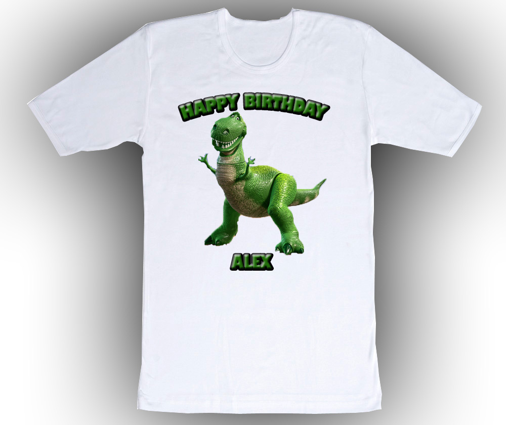 Personalized Custom Toy Story Rex Birthday T-Shirt Gift
