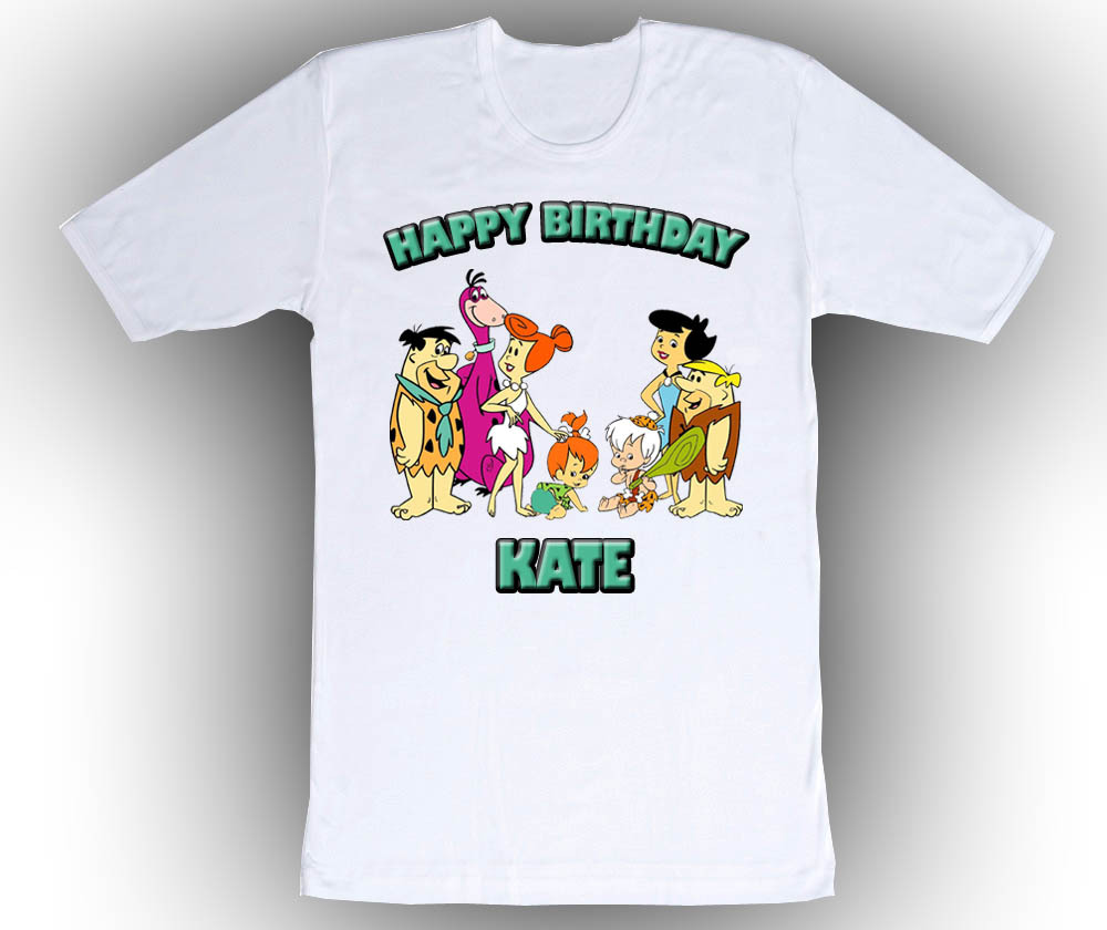 Personalized Custom The Flintstones Birthday T-Shirt Gift