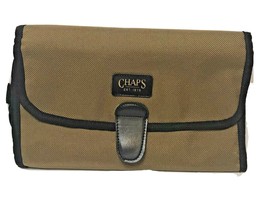 Chaps Hanging Travel Organizer Toiletries Bag 3 Zipper Compartments Brown - $18.54