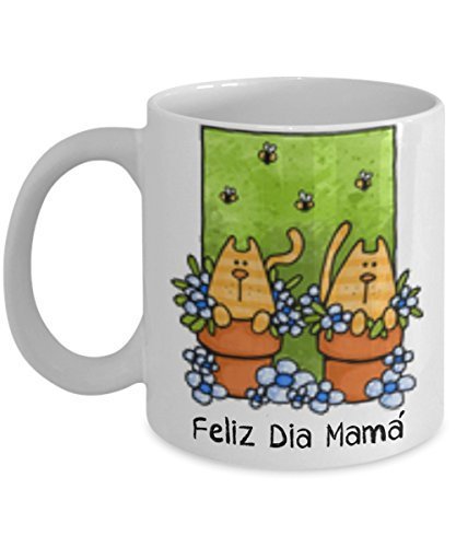 Mother's Day Spanish Language Cats Coffee Mug Gift Feliz Dia Mama