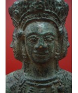 Khmer Vintage Angkor Antique Narayana Statue Brass Cambodian Art Buddha ... - $388.00