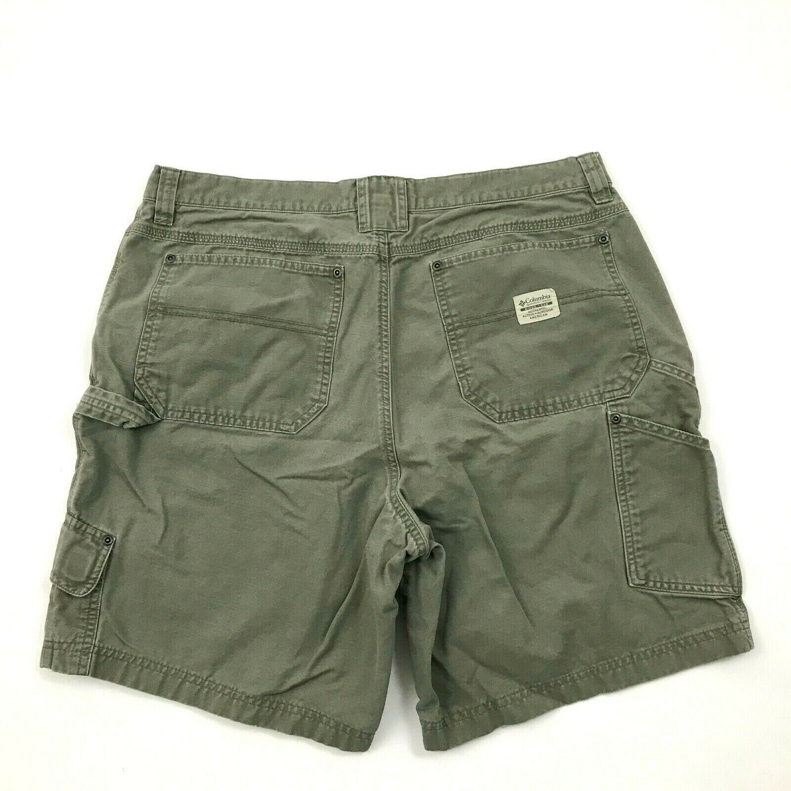 Vintage Columbia Charpentier Short Toile Jeans Vert Olive Olive Homme ...