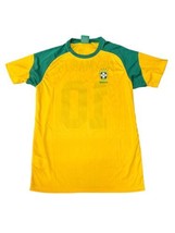 Neymar Jr Jersey CBF Yellow Brazil National Team Soccer Jersey Shirt Authentic L - $34.99