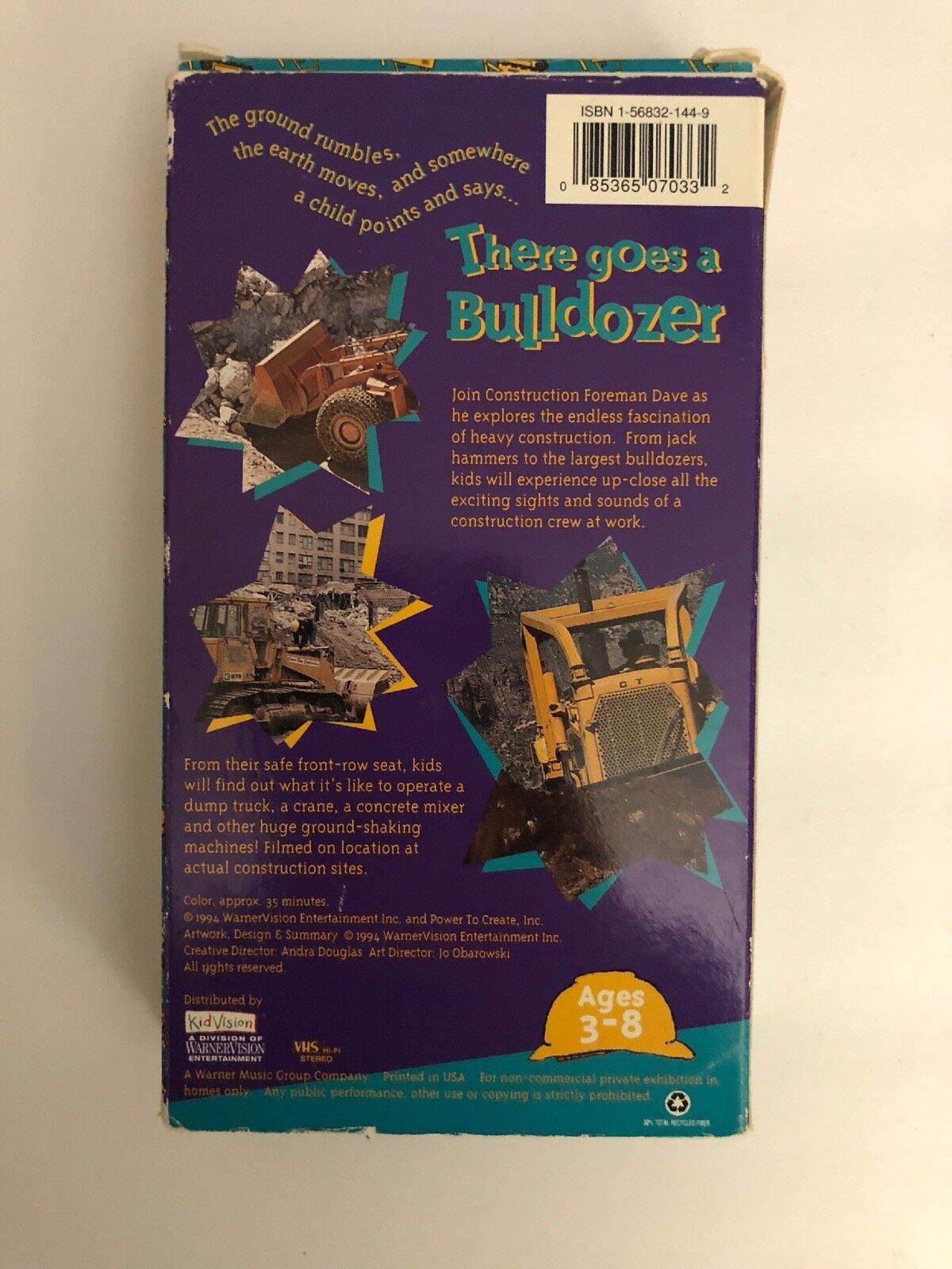 There Goes a Bulldozer VHS 1994TESTEDRARE VINTAGE COLLECTIBLESHIPS N