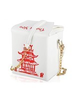 Boutique De FGG Chinese Takeout B Purse Tower Print Ladies Handbag Novel... - $49.17