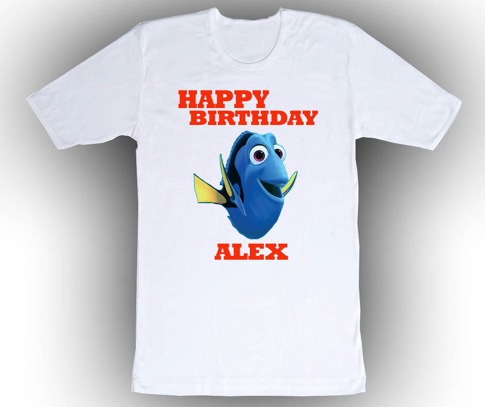 Personalized Custom Finding Nemo Dory Birthday T-Shirt Gift