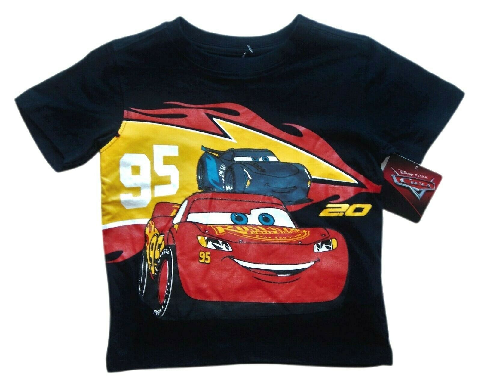 DISNEY CARS McQUEEN Boys Cotton Tee T-Shirt NWT Toddler's Size 2T, 3T or 4T