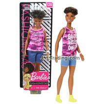 Yr 2018 Fashionistas 12&quot; Doll #128 African American Barbie Good Vibes On... - $24.99