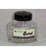 Parker Quink Black Ink Bottle 2 oz Vintage Empty - $8.99