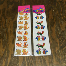 Vintage laser print stickers still in original packages animal stickers ... - $19.75