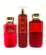 Bath &amp; Body Works FOREVER RED Fragrance Mist Lotion &amp; Shower Gel Gift Tr... - $47.45