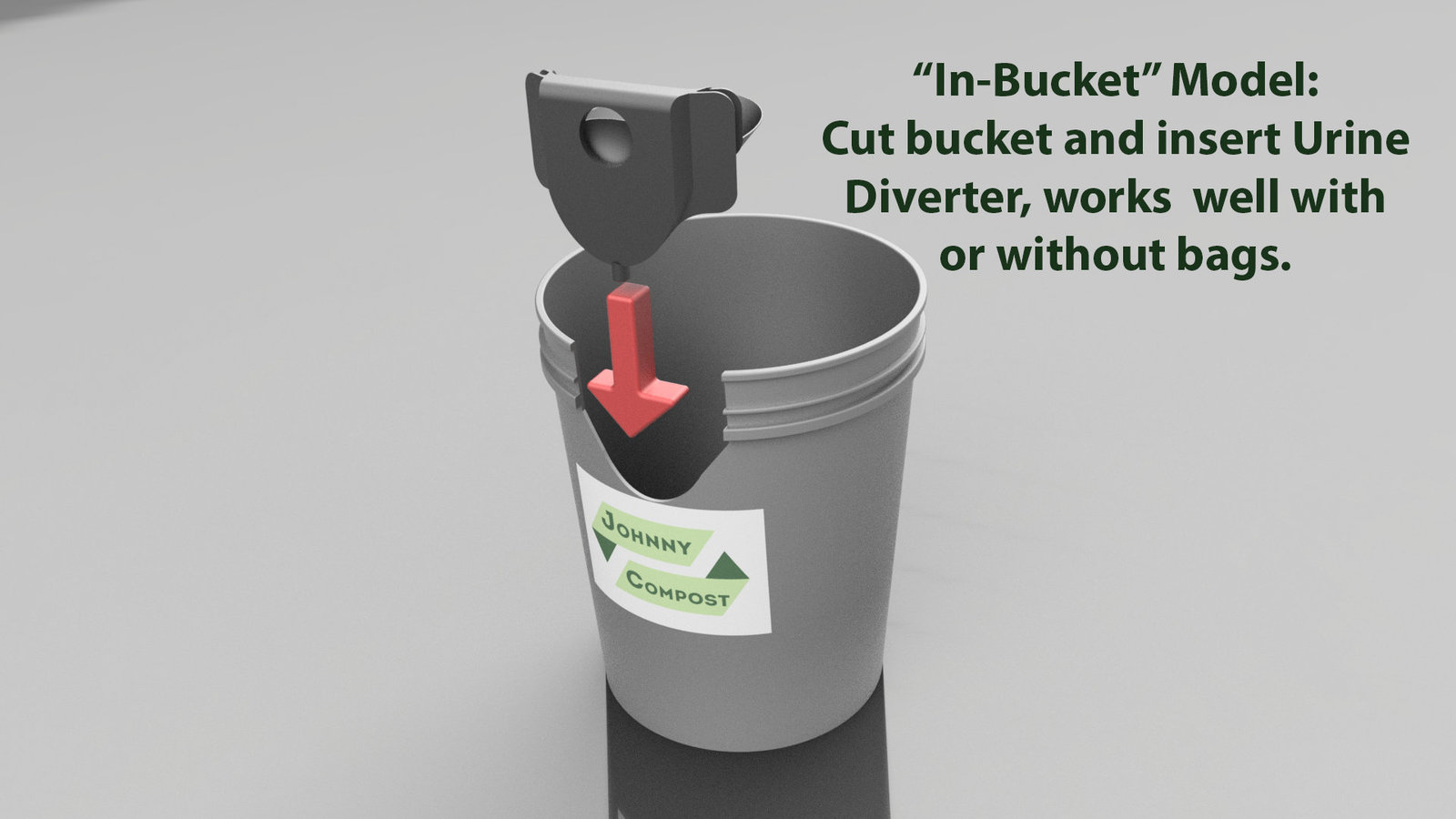 DIY Composting Toilet Urine Diverter, "In-Bucket" Model, Ventilation Separate - Bidets & Toilet ...