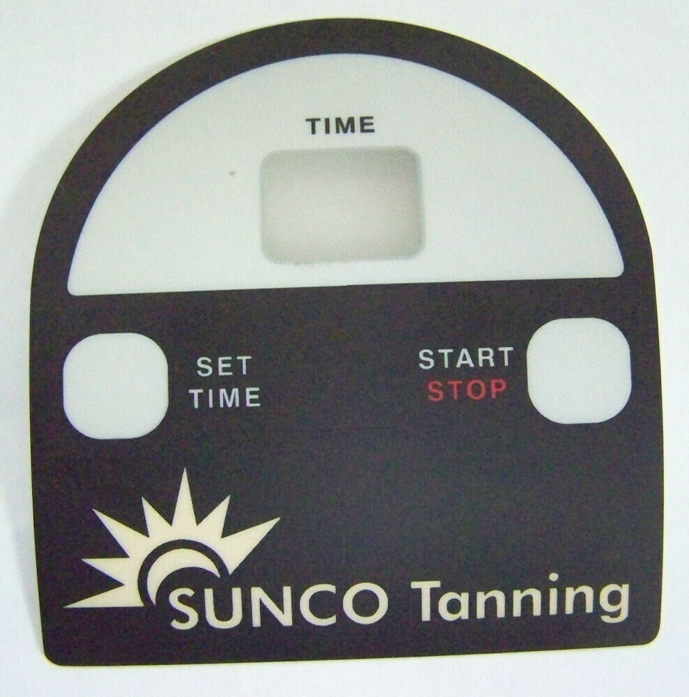 Sunco Tanning Bed Timer Overlay Control Panel Sticker Sunco Parts
