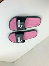 Puma Womens Sz 6 Slip on Slide Sandals Pink Black - $25.73
