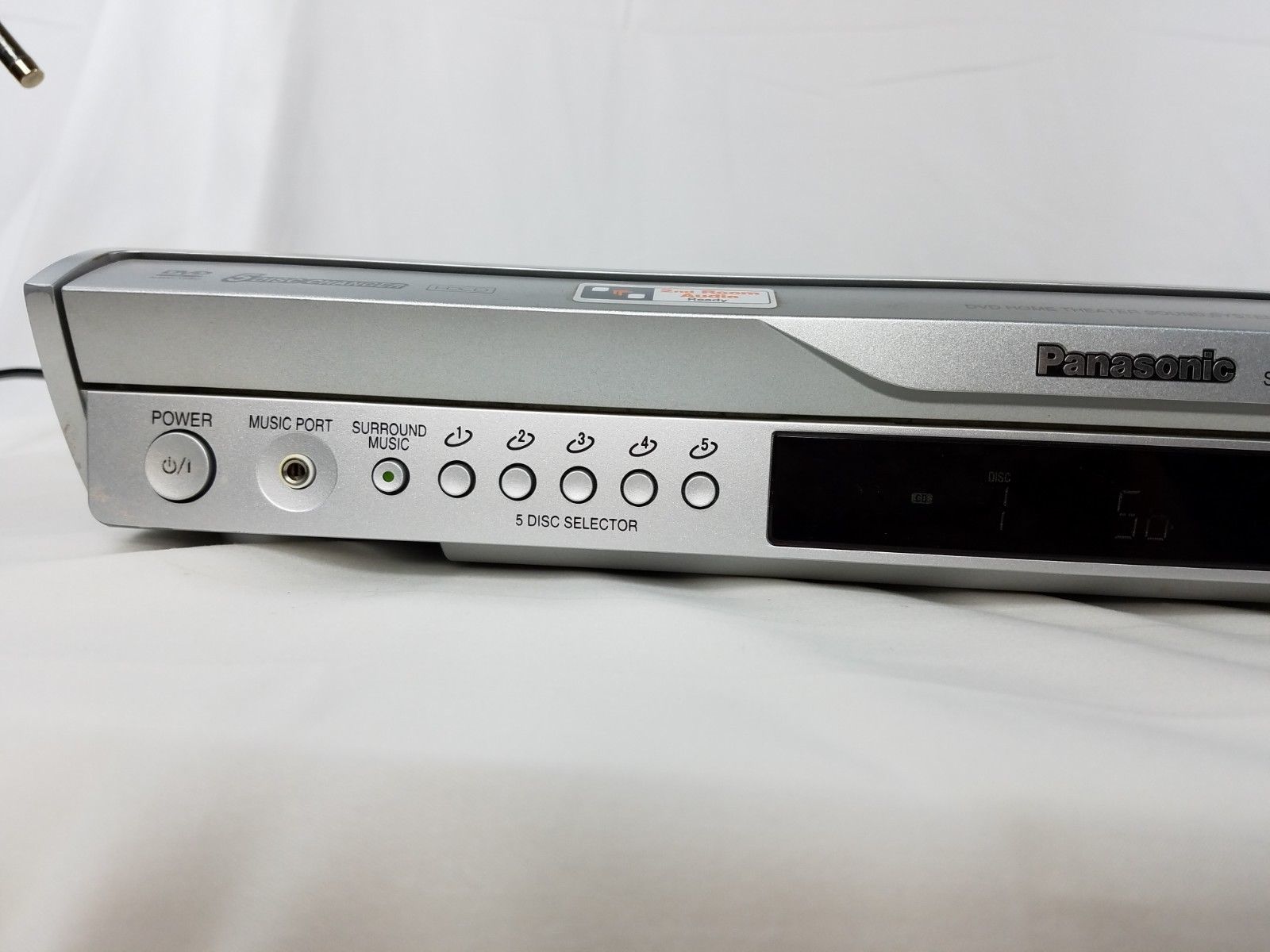 Panasonic SAHT640 Home Theater Receiver 5Disc DVD Changer Player NO