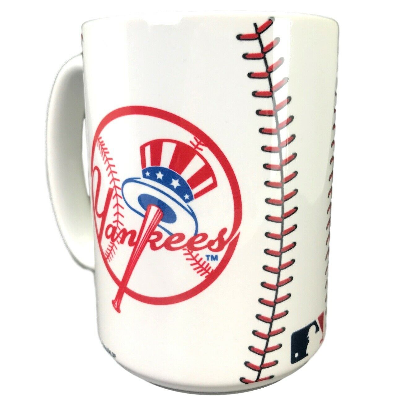 New York Yankees Coffee Mug 15oz Seam MLB Tea Cup Ceramic BaseballMLB