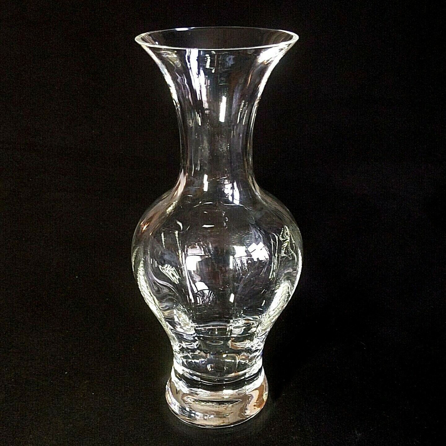 1 (One) LENOX OPTIKA Oriental Crystal Flower 10" Vase Signed