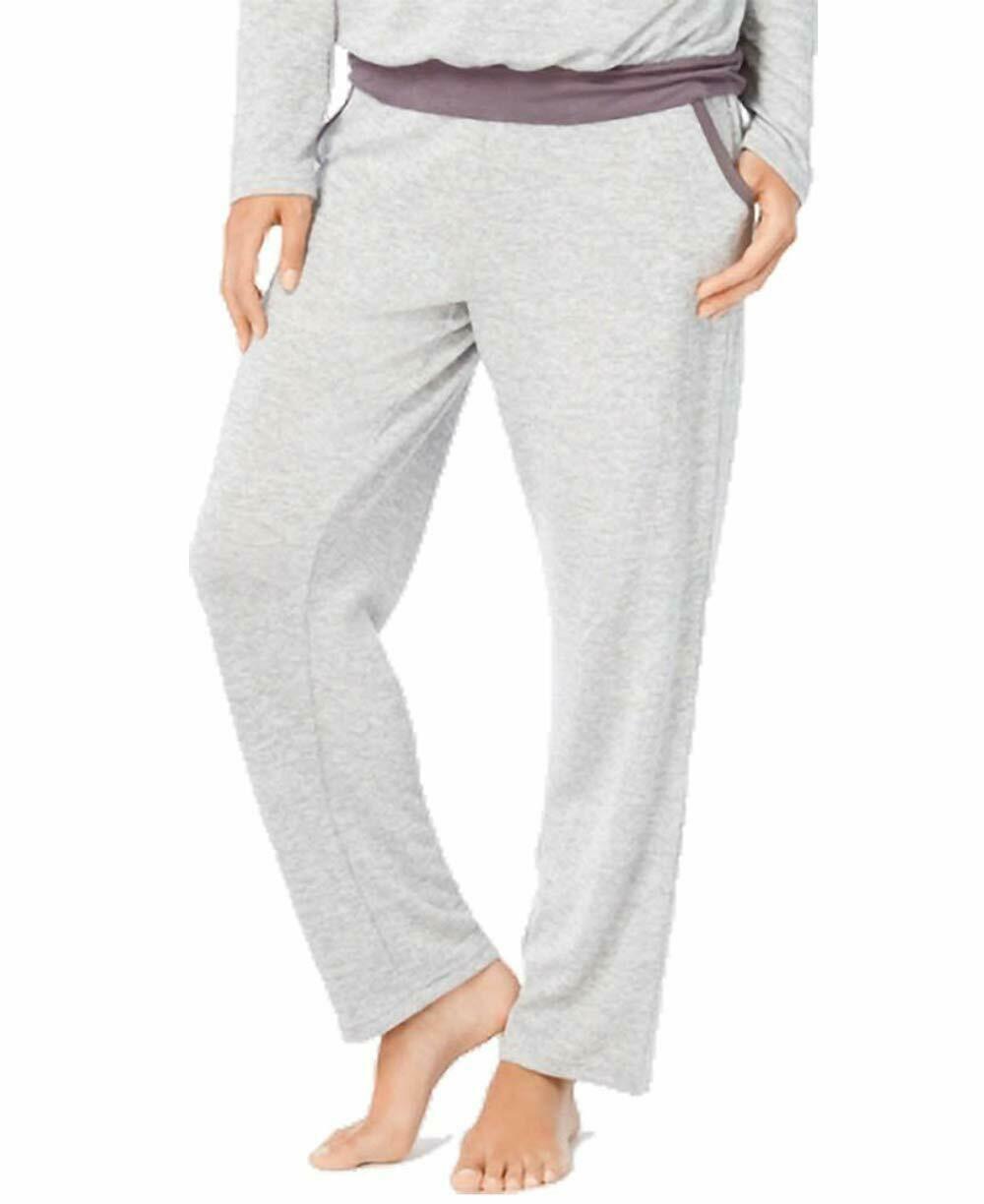 Alfani Womens French Terry Pajama Pants Light Heather Grey - Sleepwear ...