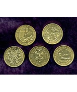 5 Danish 10-kr. Coins, Royal Danish Mint, Hans Christian Andersen&#39;s Fair... - $38.95