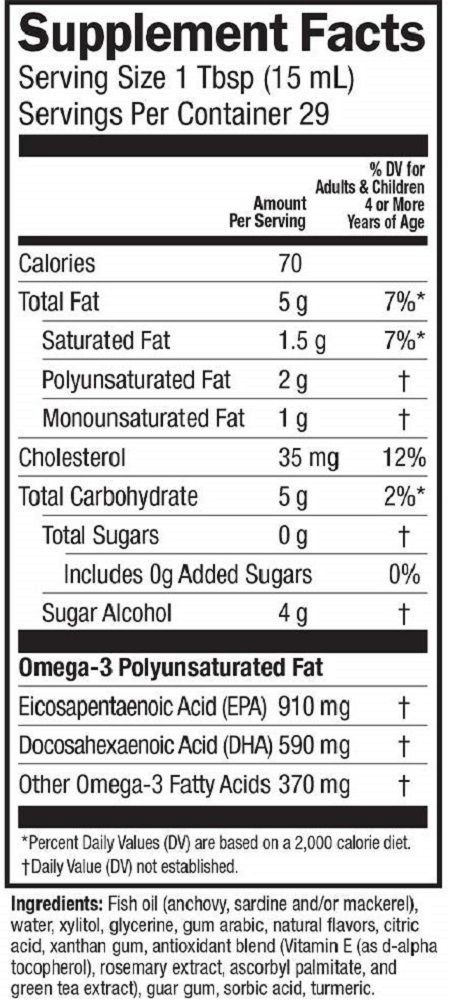 Barlean’s Seriously Delicious Omega-3 High Potency Fish Oil, Key Lime Pie, 16-oz