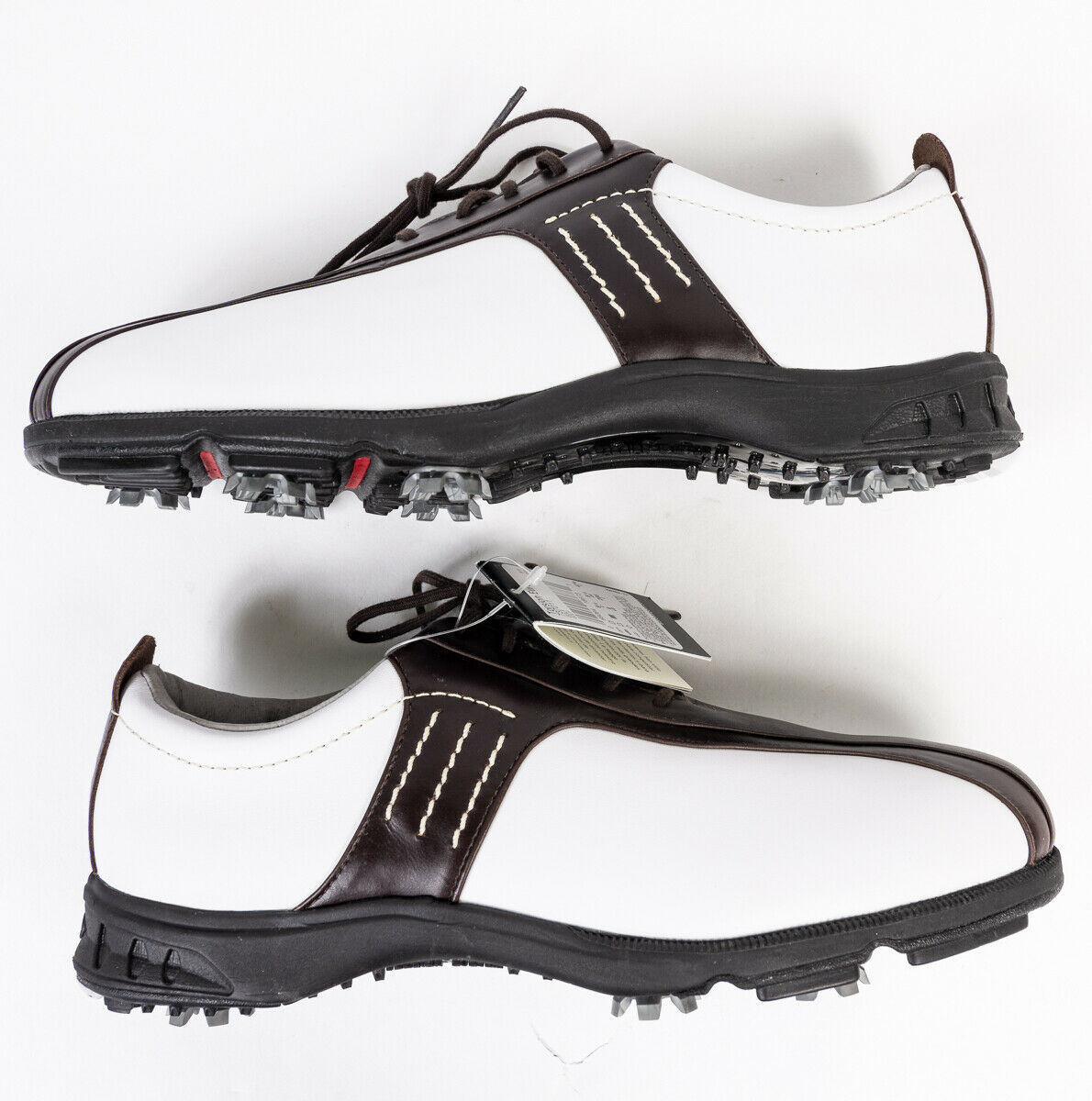 Adidas Torsion Euro Mens Golf Shoes White Brown 73701130