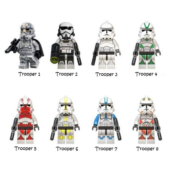 Star Wars Minifigure Clone Troopers Lego Minifigures Kids Toy Building ...