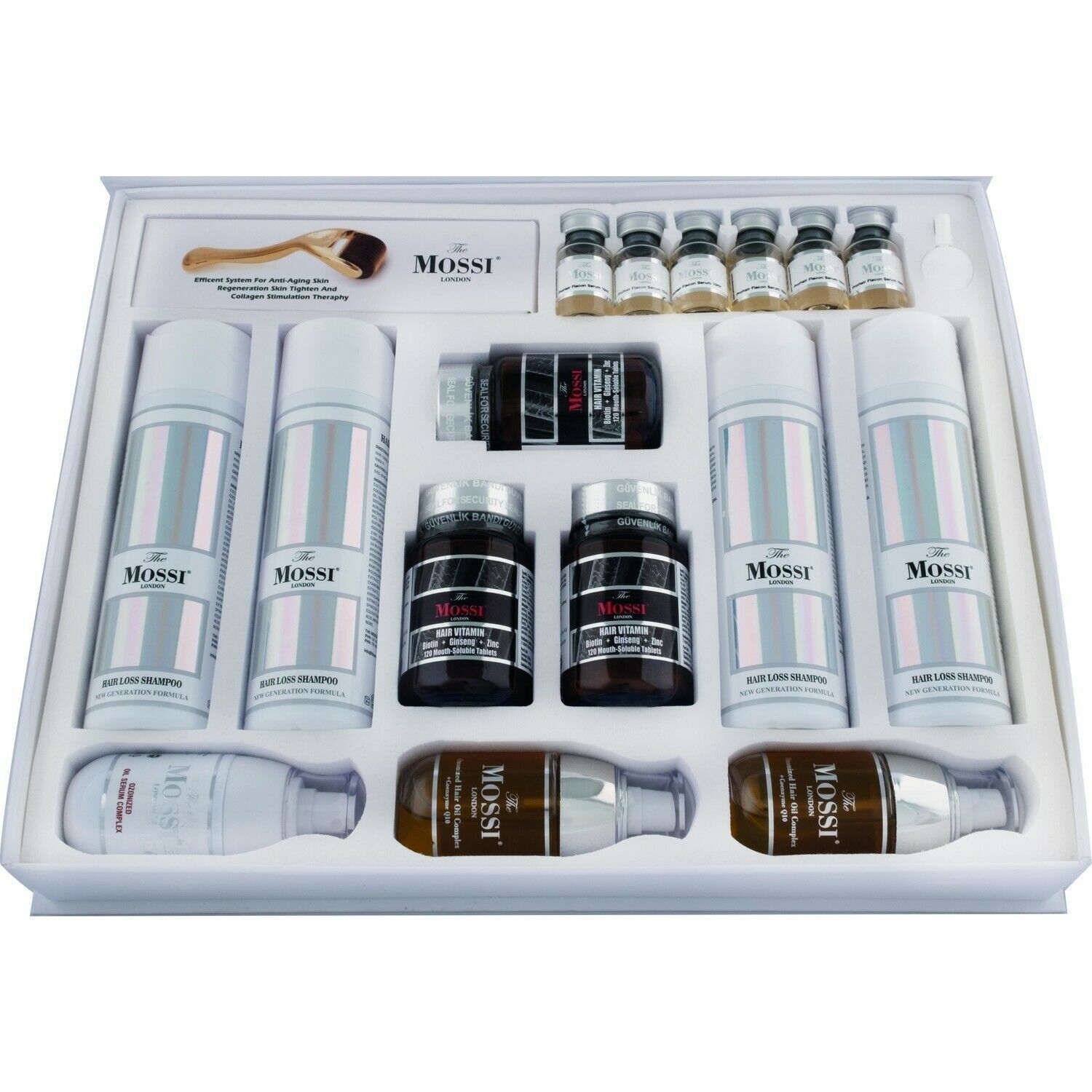 The Mossi London 6 Months Flacon Plus Hair Set (The Mossi Full Hair Care Set)