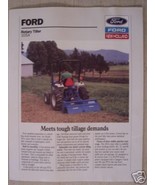 1990 Ford 105A Rotary Tiller Color Specifications Sheet - $10.00