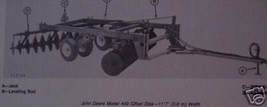 John Deere 440 Offset Disk Harrow Operator&#39;s Manual - $5.00