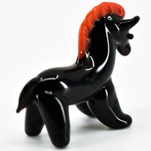 Handmade Black Horse Pony Tiny Miniature Micro Mini Lampworking Glass Figurine image 3