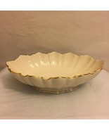 Lenox 11&quot; Symphony Footed Centerpiece Oval Serving Bowl Scalloped Edge G... - $19.80