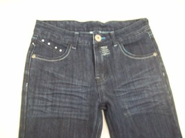 Biscuit Dark Wash Back Flap Boot Cut Low Rise Girls Denim Blue Jeans Siz... - $15.73