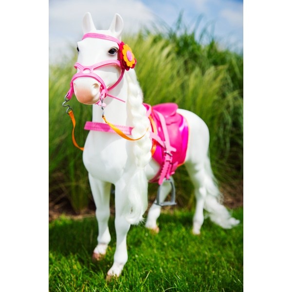 our generation white hair play horse 50cm