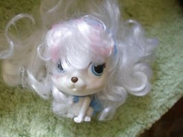 Palace Pets Pumpkin Disney Cinderella Puppy Dog Blip plast w white curly hair 5" - $4.84